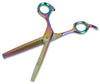Gold Touch Rainbow Pet Shears, 6.5 Inch 42-Tooth Dog Thinning Scissors