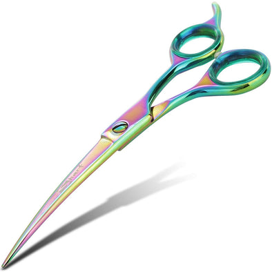 Rainbow Grooming, 6.5 Inch Curved Grooming Scissors