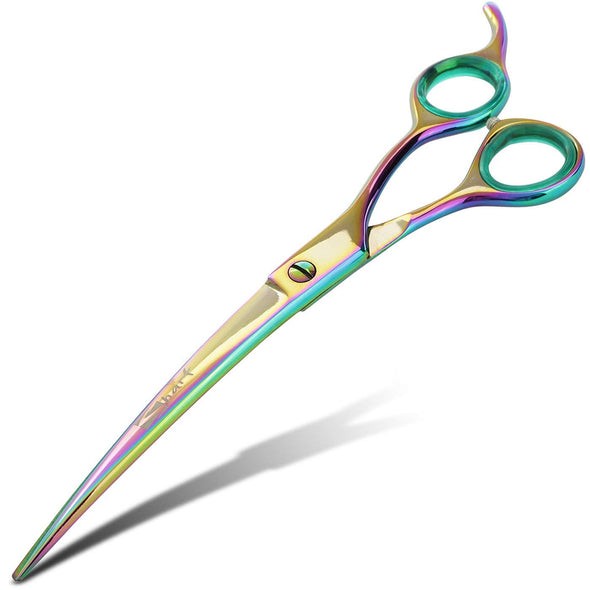 Rainbow Grooming, 8.5 Inch Curved Grooming Scissors