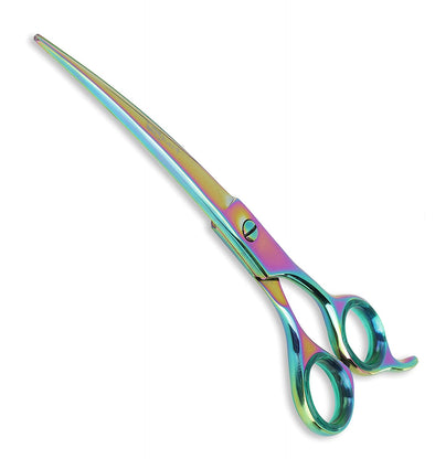 Rainbow Grooming, 7.5 Inch Curved Grooming Scissors
