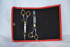 Gold Touch Grooming Kit: 7.5 Inch Straight Scissors & 6.5 Inch, 42-Tooth Thinning Shears