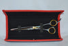Left Handed Gold Touch 8.5 Inch Straight Professional Leftie Pet Grooming Scissors
