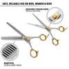 Gold Touch Barber Kit: 6.5 inch Straight Scissors & 6.5 Inch, 30-Tooth Thinning Shears
